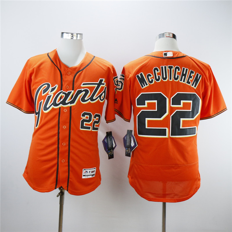 Men San Francisco Giants #22 Mccutchen Orange Elite MLB Jerseys